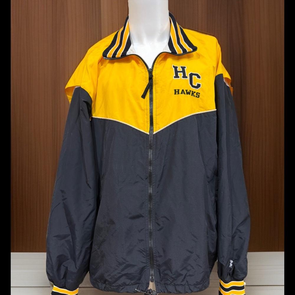 Vintage Boathouse Custom HC Hawks Full Zip Vented Jacket Made USA Sz XXL 2XL